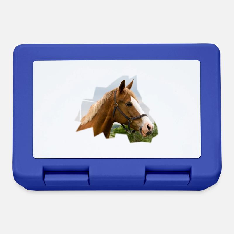 Cheval. Cheval. - Boîte à goûter - bleu royal