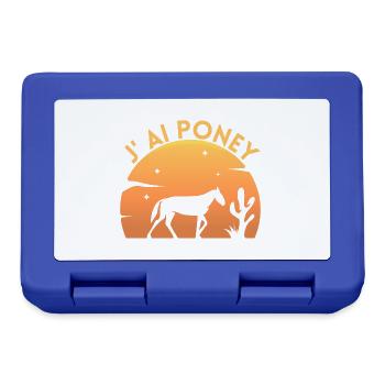 I have pony - cavalier gift idea - Lunchbox - royal blue - Front