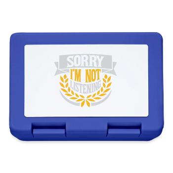 sorry im not listening - Brotdose - Royalblau - Vorne