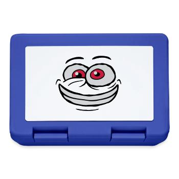 Crazy Comic Face Design - Lunchbox - royal blue - Front