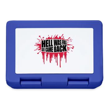 hell was full Quote - Lunchbox - royal blue - Front