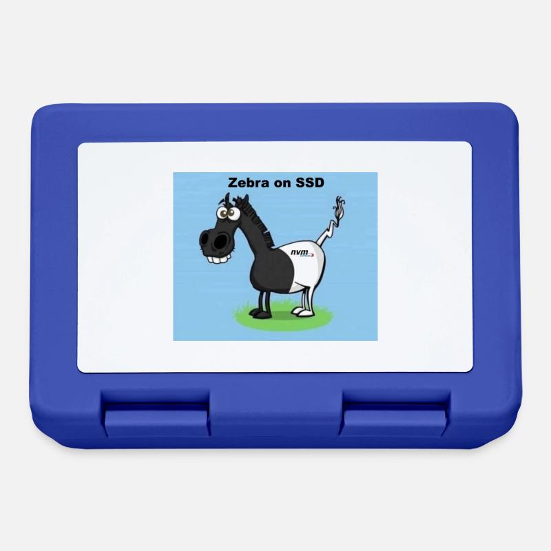 Zebra on SSD - Brotdose - Royalblau