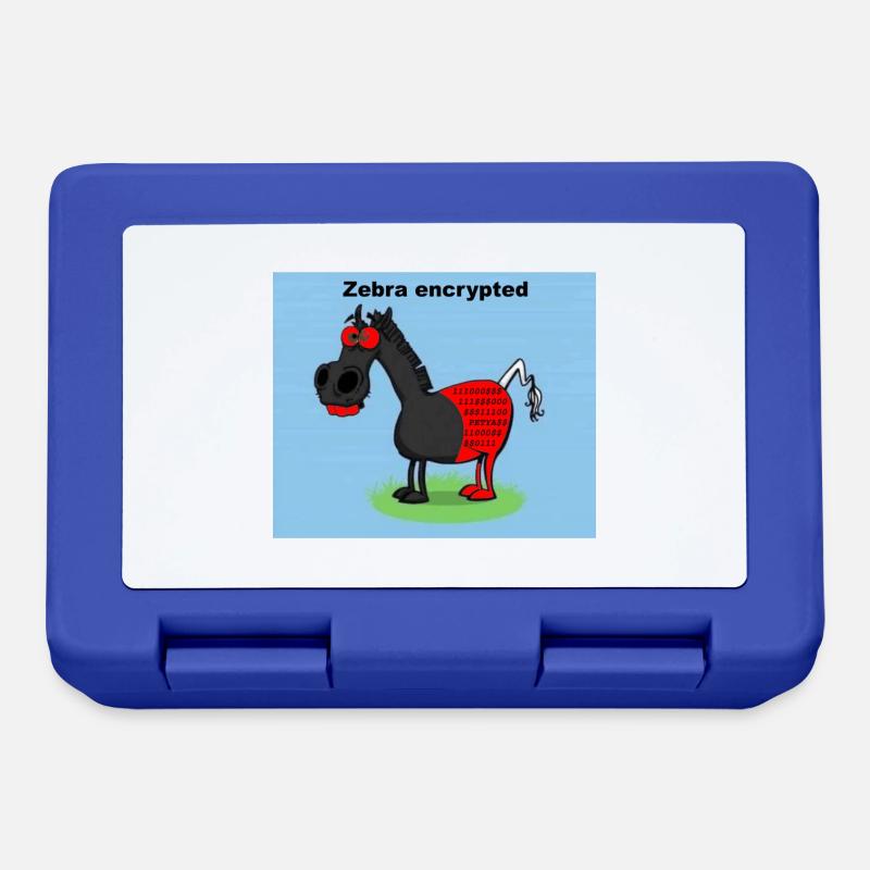 Zebra encrypted - Brotdose - Royalblau