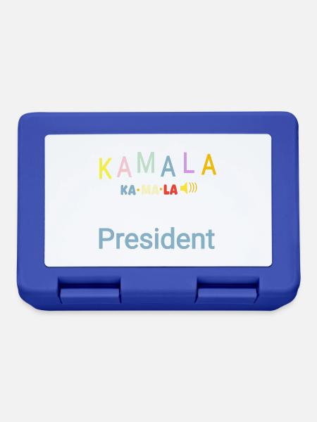 Schwer auszusprechen Kamala Präsident bunt - Brotdose - Royalblau