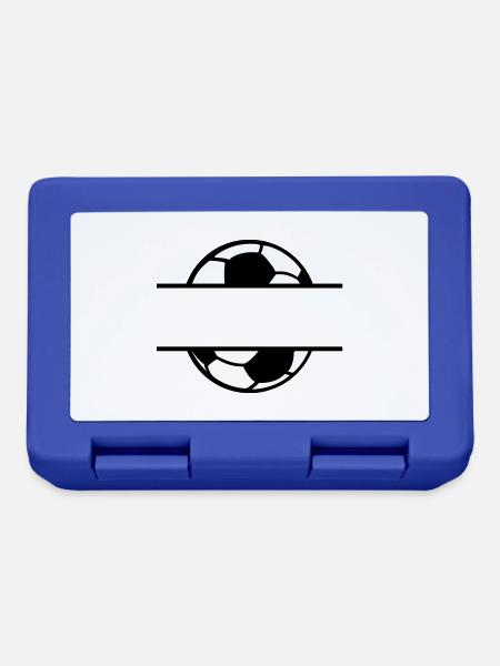 Fußball Soccer - Brotdose - Royalblau