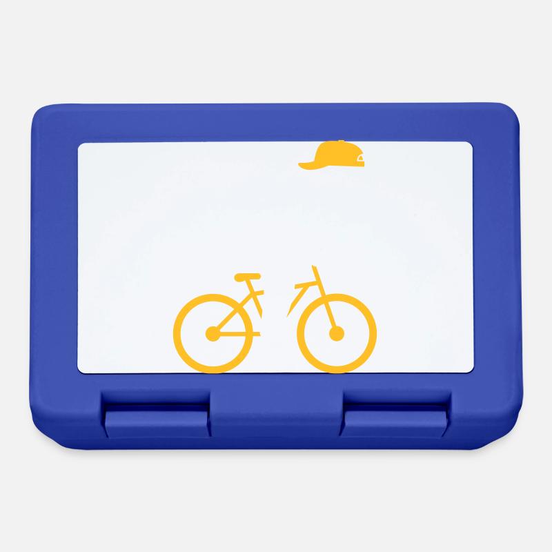 Ein Radfahrer - Brotdose - Royalblau
