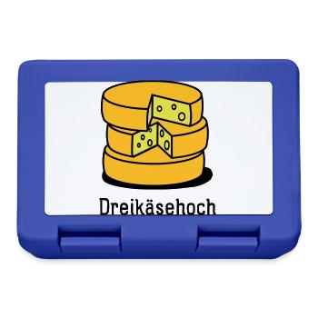 Dreikäsehoch – Die Wortspiel-Geschenkidee! - Brotdose - Royalblau - Vorne