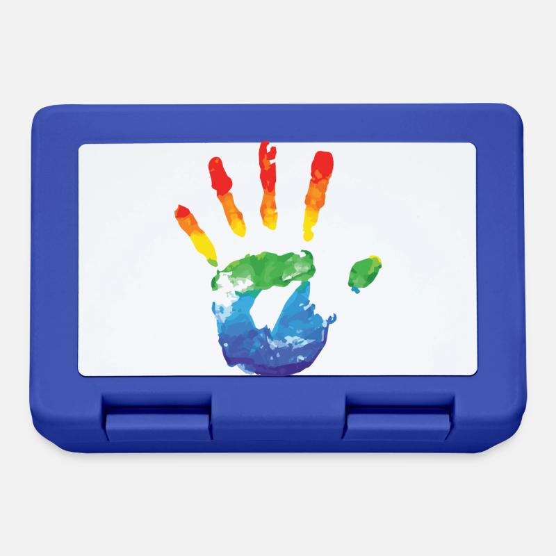 Regenbogen - Brotdose - Royalblau