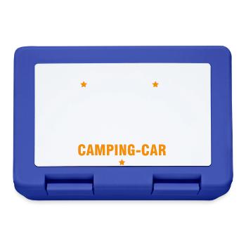 Roi du camping car - cadeau camping car humour - Boîte à goûter - bleu royal - Devant
