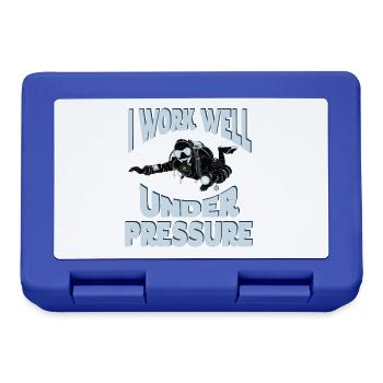 I Work Well Under Pressure - Funny Scuba Diving - Lunchbox - royal blue - Front