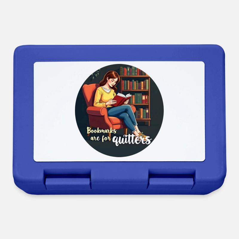 Je suis dans une relation engagée avec ma bibliothèque - Boîte à goûter - bleu royal