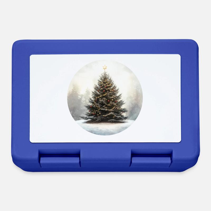 Weihnachtsbaum - Brotdose - Royalblau