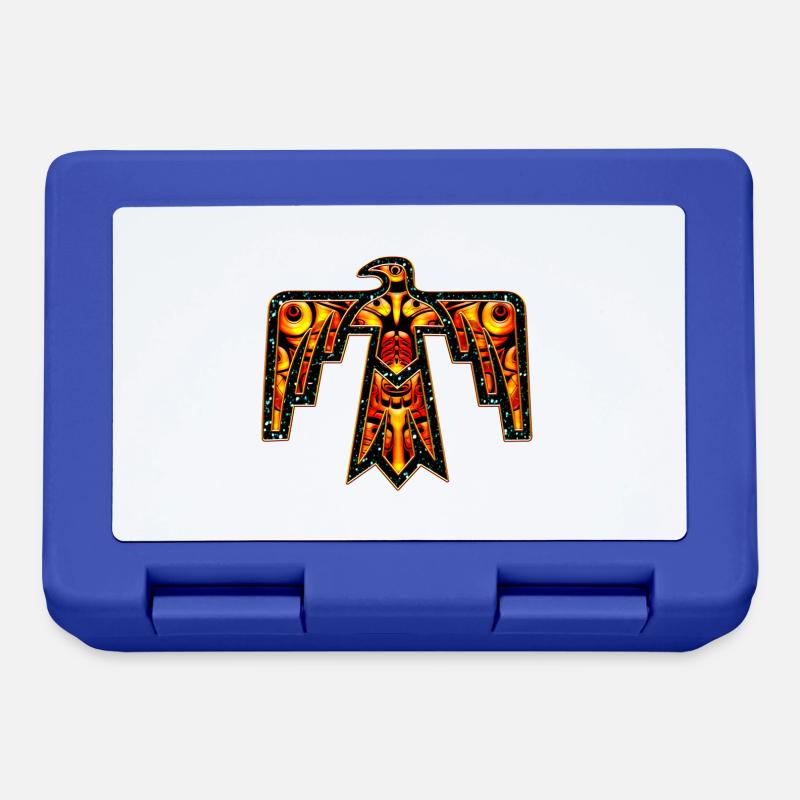 Oiseau-tonnerre - Thunderbird , Amérindiennes - Boîte à goûter - bleu royal