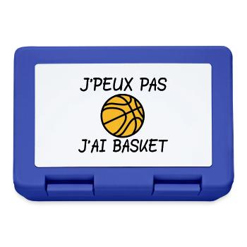 J'peux pas j'ai basket - Boîte à goûter - bleu royal - Devant