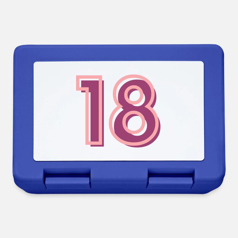 18 Geburtstag - Brotdose - Royalblau