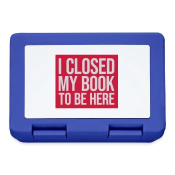 I closed my book - Lunchbox - royal blue - Front