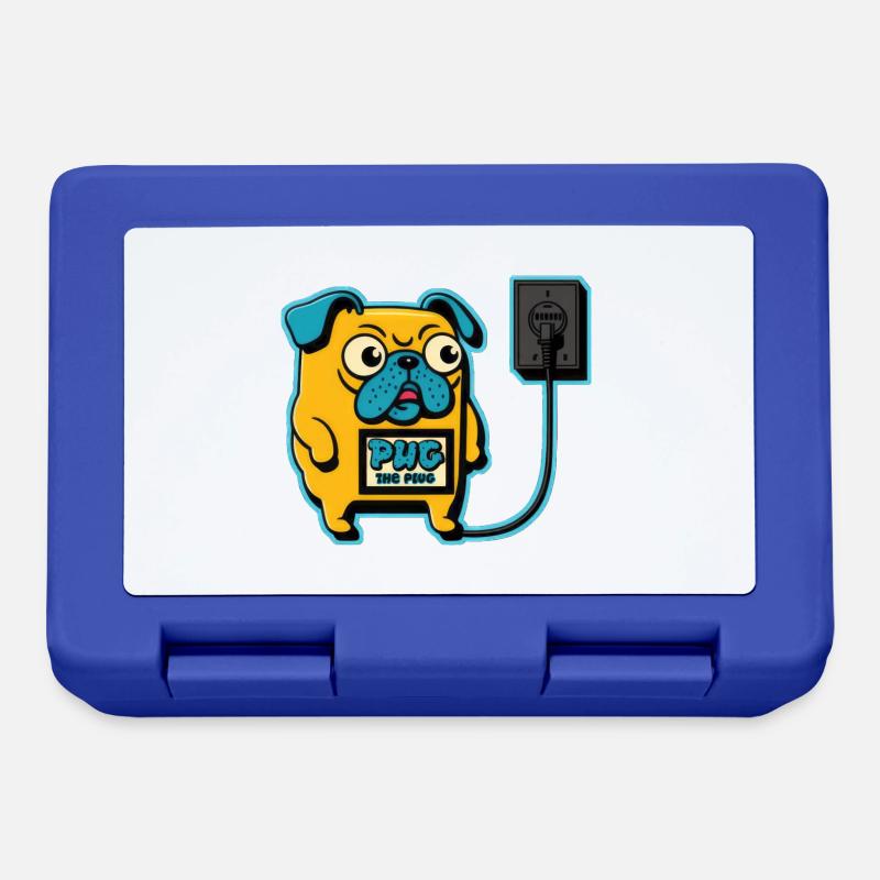 Pug the plug - Lunchbox - royal blue