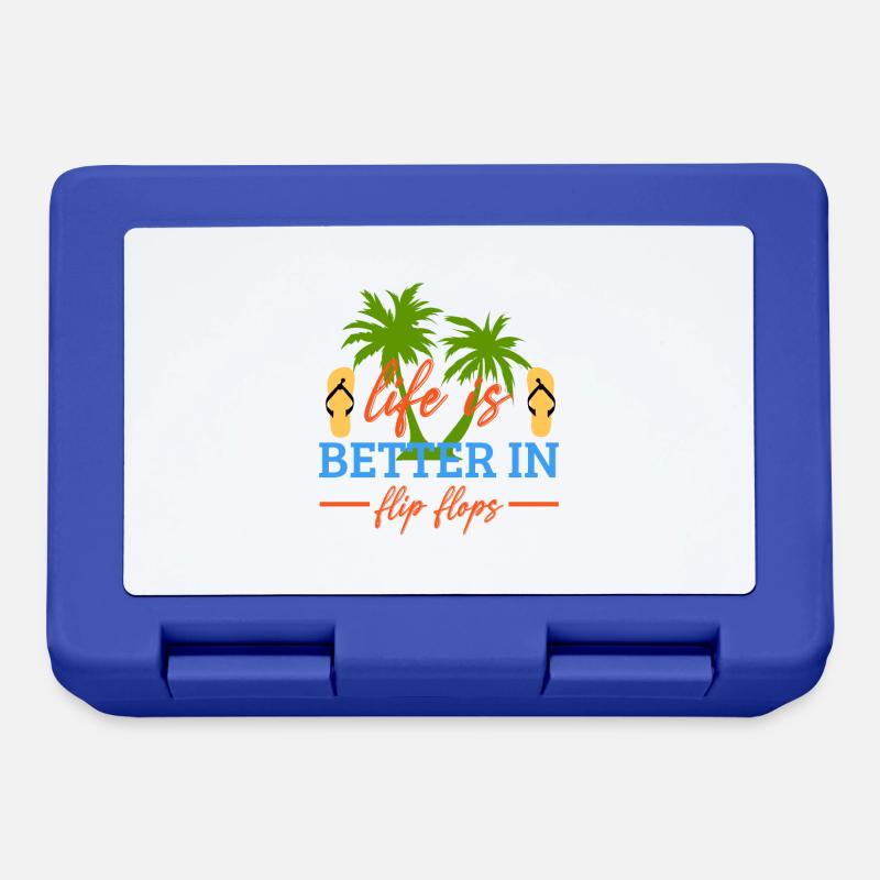 Life Is Better In Flip Flops, Vocation Quotes, - Lunchbox - royal blue