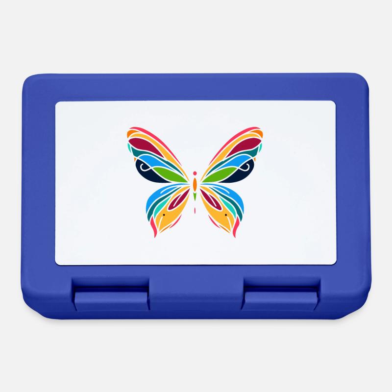 Papillon - Boîte à goûter - bleu royal