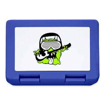 Cool Party Monster Alien Plays Guitar Music - Lunchbox - royal blue - Front