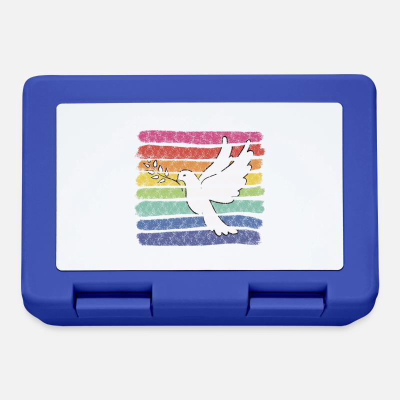 Colombe arc-en-ciel - Boîte à goûter - bleu royal