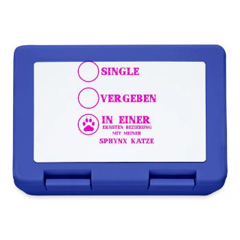 Beziehung Katzen liebe SPHYNX KATZE - Brotdose - Royalblau - Vorne