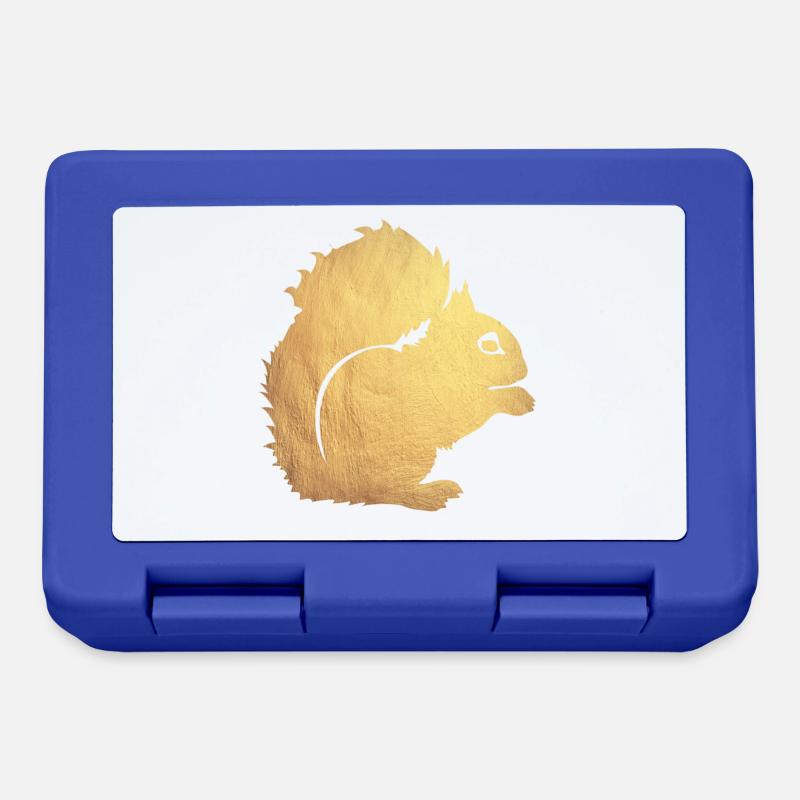 gold eichhörnchen - Brotdose - Royalblau