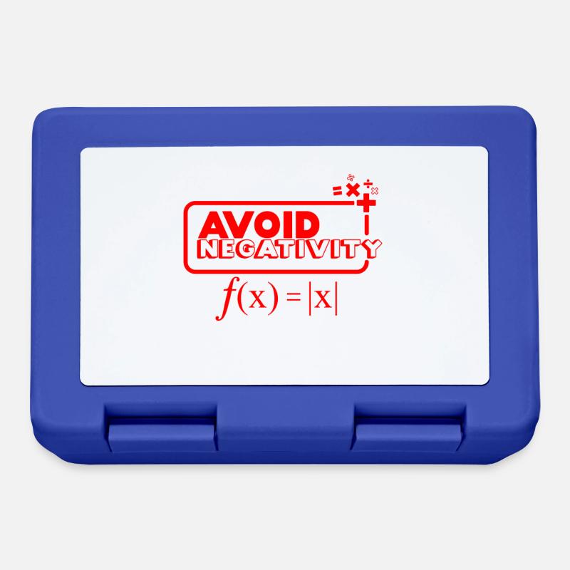 Évitez la négativité - rouge - Boîte à goûter - bleu royal