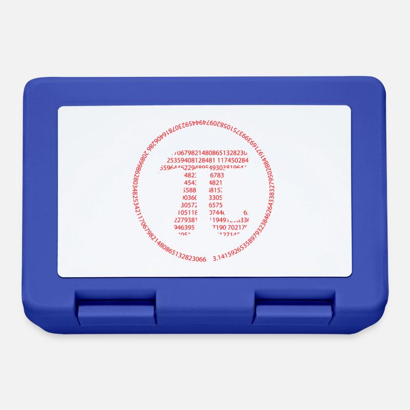 Pi - Pi Day - red - Lunchbox - royal blue