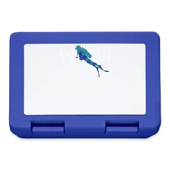 Plongée - Plongée sous-marine - Plongée sous-marine - Battement de coeur - Boîte à goûter - bleu royal - Devant