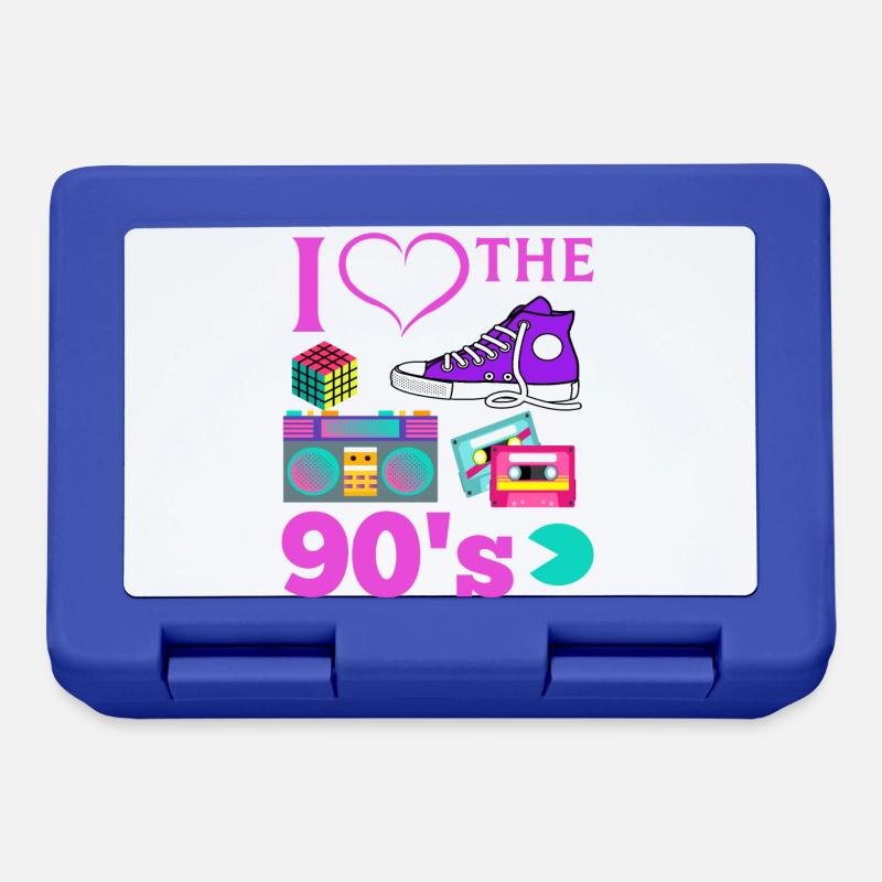 J'AIME LES 90 S - Boîte à goûter - bleu royal