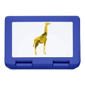 Giraffe lustige Tiere Aquarell T Shirt Kinder Gesc - Brotdose - Royalblau - Vorne
