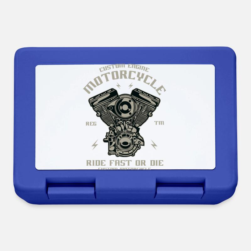Conversion de moteur de moto Chopper Custom Engine - Boîte à goûter - bleu royal