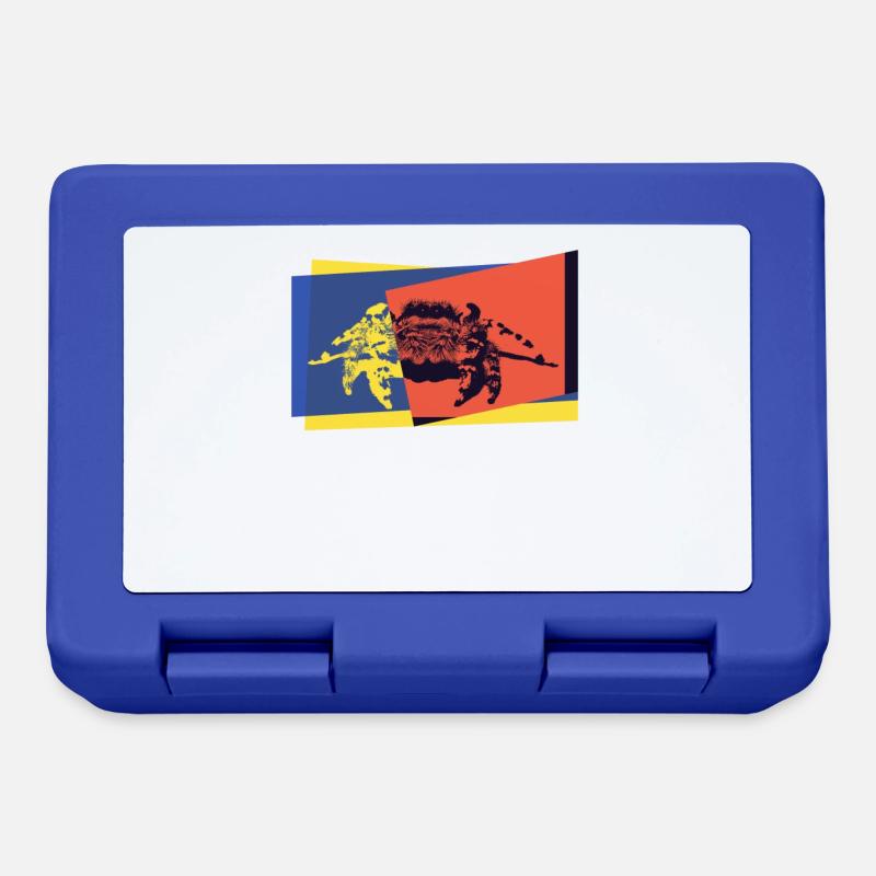 Spinne Pop-art - Brotdose - Royalblau