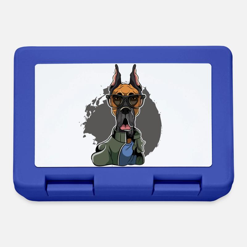 Great Dane - Dogue Allemand - Boîte à goûter - bleu royal