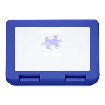 DIFFERENT - NOT LESS! autism - Lunchbox - royal blue - Front