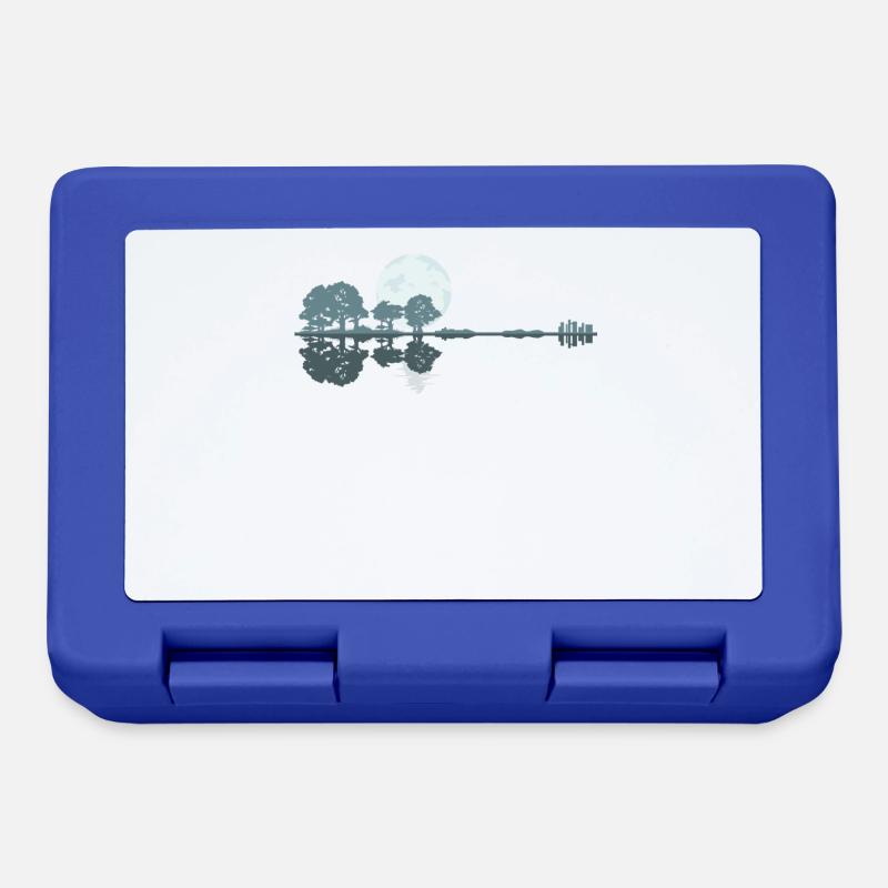 Guitar Lake Shadow Moonlight Geschenkidee - Brotdose - Royalblau