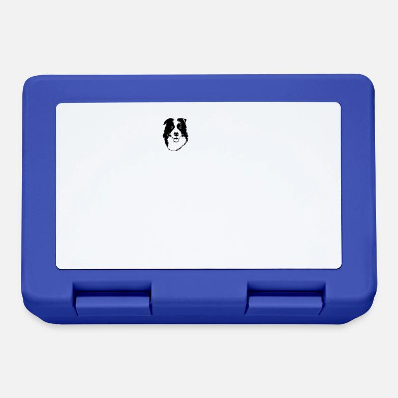 (Rythme cardiaque Border Collie) - Boîte à goûter - bleu royal