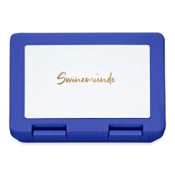 SWINEMÜNDE | SCHRIFTZUG IM SAND - Brotdose - Royalblau - Vorne
