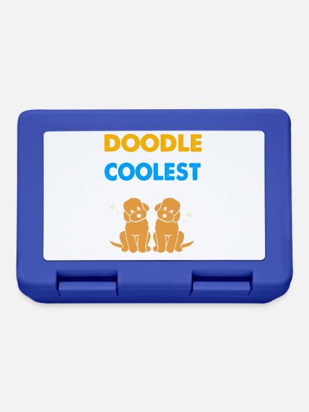Doodle Hund Goldendoodle Golden Retriever Pudel - Brotdose - Royalblau