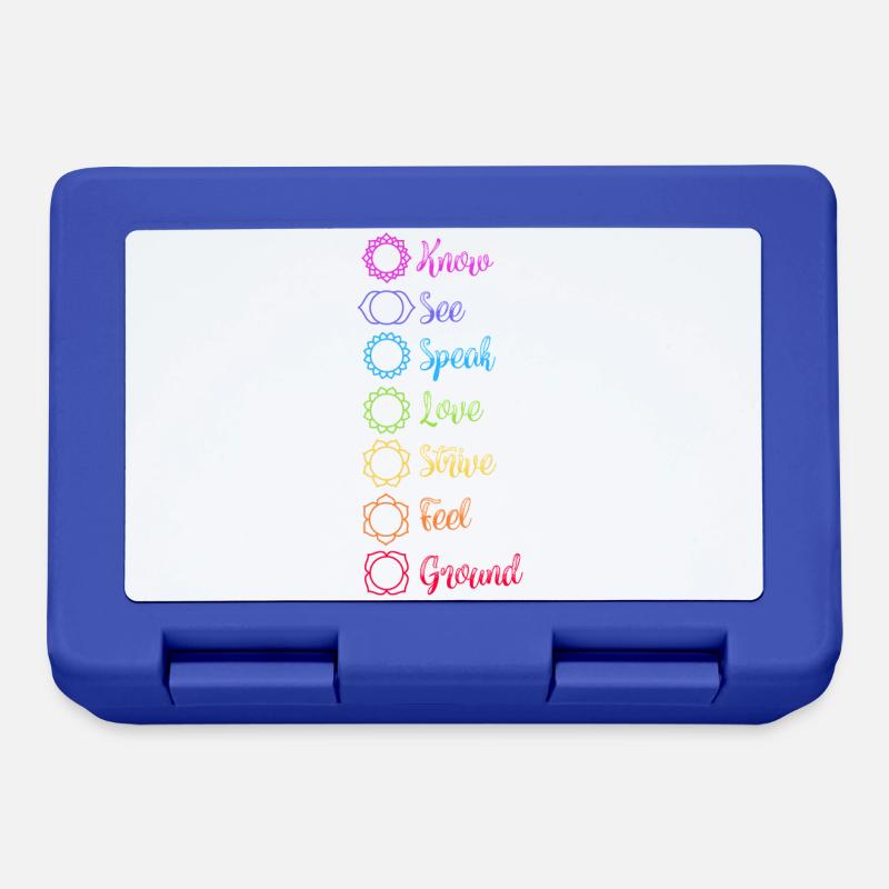 Seven Chakra Om - Lunchbox - royal blue