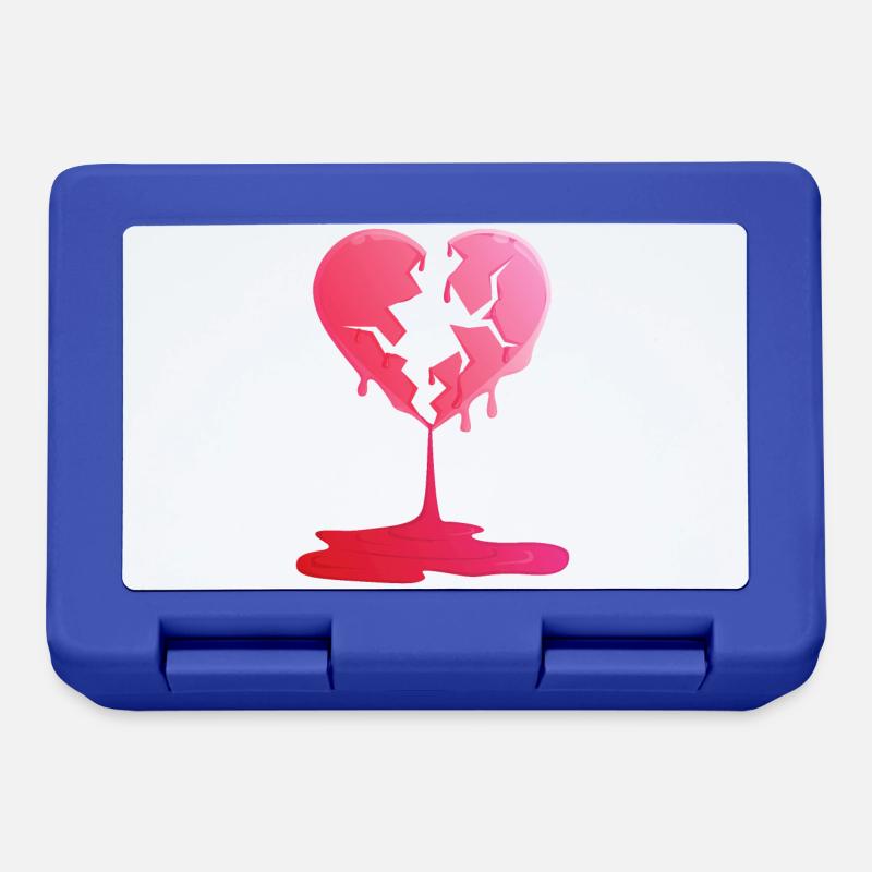 Broken heart this Valentine print. - Boîte à goûter - bleu royal