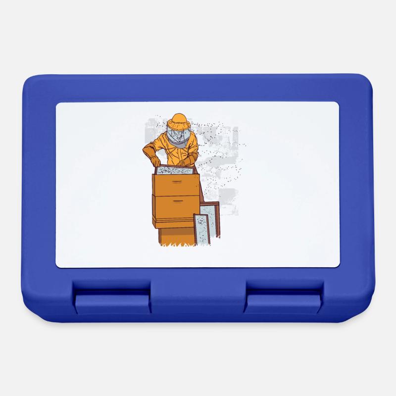 Imker Biene Honig - Brotdose - Royalblau