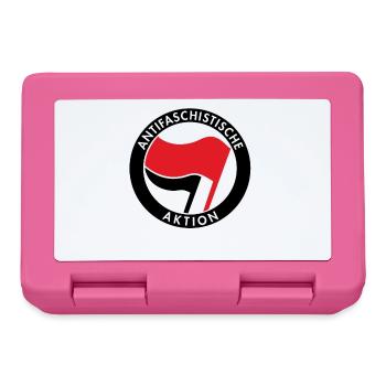 Action antifasciste, Logo Antifa, Drapeaux - Boîte à goûter - rose - Devant