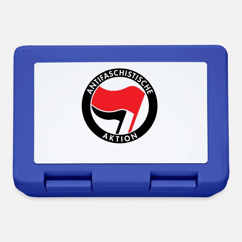 Action antifasciste, Logo Antifa, Drapeaux - Boîte à goûter - bleu royal