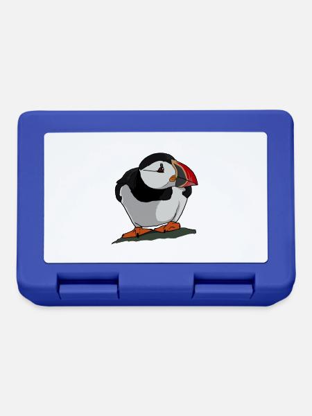 Papageitaucher Geschenk für Puffin Pinguin Vögel - Brotdose - Royalblau