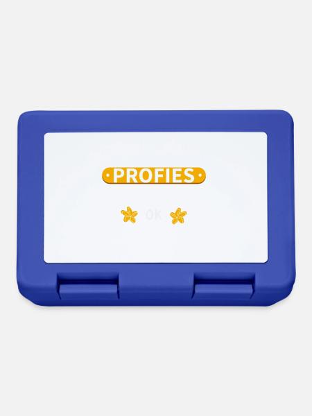 Einmal mit Profies Arbeiten Lustiger Spruch Witz - Brotdose - Royalblau