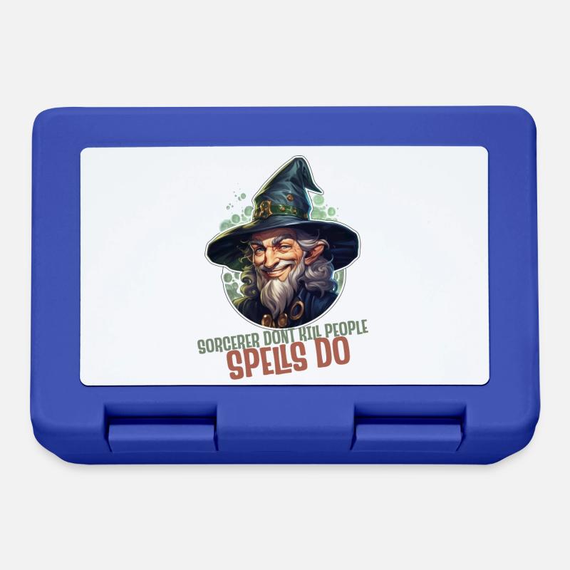 Mage or wizard with role-playing slogan - Lunchbox - royal blue