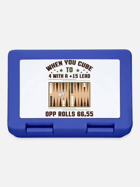 Backgammon Spiel - Brotdose - Royalblau