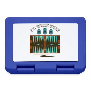 Backgammon Spiel - Brotdose - Royalblau - Vorne